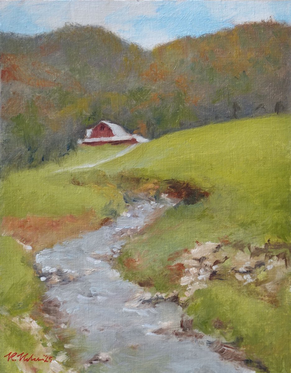 Weaverville Creek And Barn